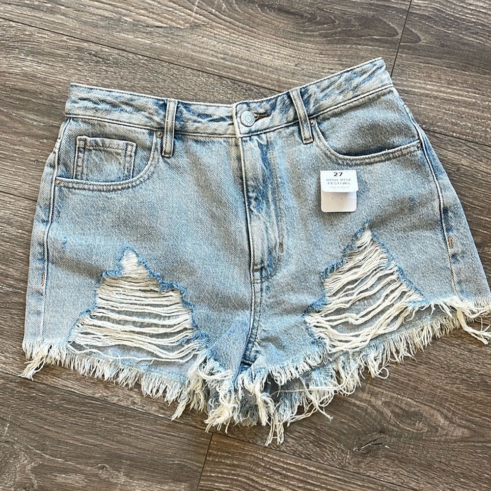 PACSUN high Rise Festival Denim Short